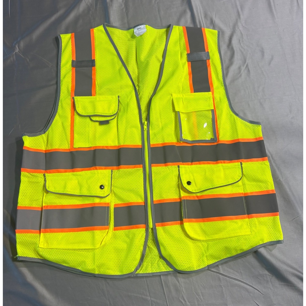 Andanda RFV 300 Hi-Vis Safety Vest 3XL Yellow Reflective Mesh Work Vest F4S32